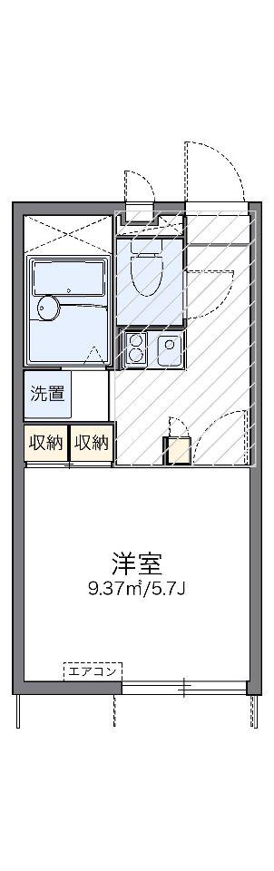 レオパレスアマランサス(1K/1階)の間取り写真