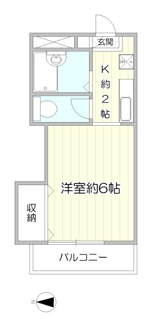石坂ゼフィール(1K/5階)の間取り写真