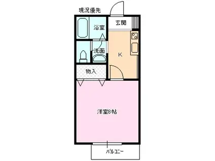 メゾン小山(1K/1階)の間取り写真