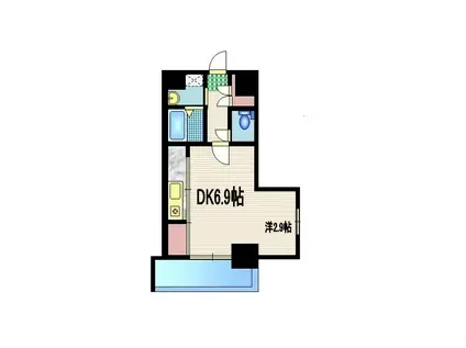 メガ・フォレスト(1DK/4階)の間取り写真