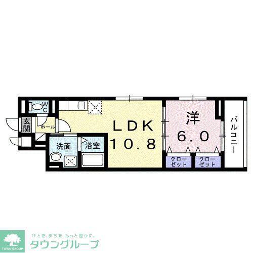 クレストネリマ(1LDK/2階)の間取り写真