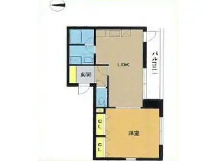 VIEW MATSUGAYA(1LDK/4階)の間取り写真