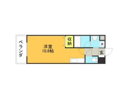 リード中央町(ワンルーム/9階)の間取り写真