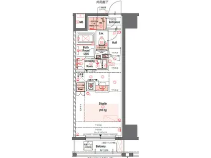 ネベル北四番丁PRI RE(ワンルーム/6階)の間取り写真