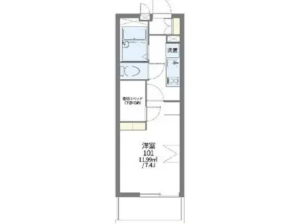 レオパレスMAMI(1K/3階)の間取り写真