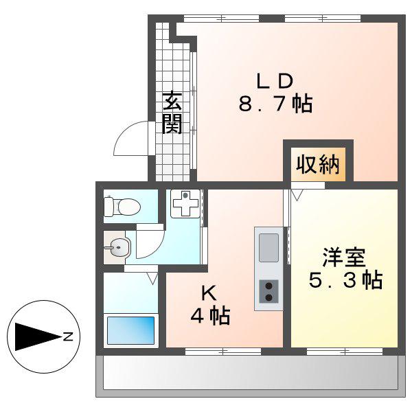 メゾン冨田(1LDK/1階)の間取り写真