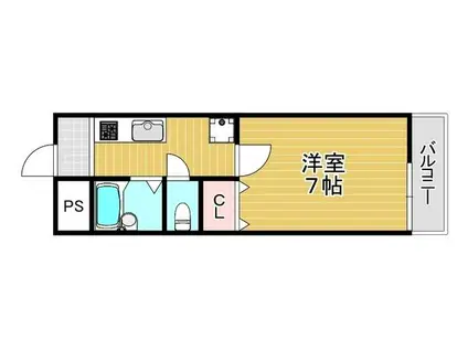 ジュブリーユ翔(1K/1階)の間取り写真