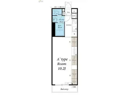 リブリ・シャルム(1K/2階)の間取り写真