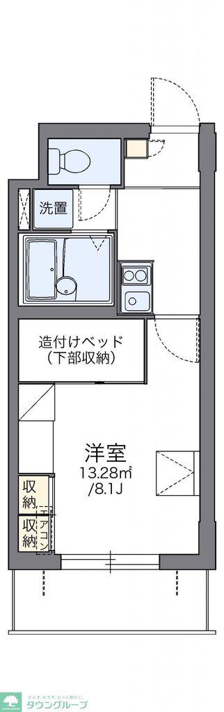 レオパレス光(1K/1階)の間取り写真