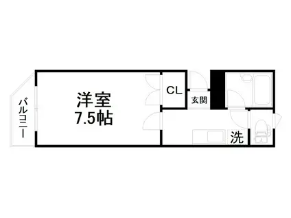 ミッシング N.M(1K/3階)の間取り写真