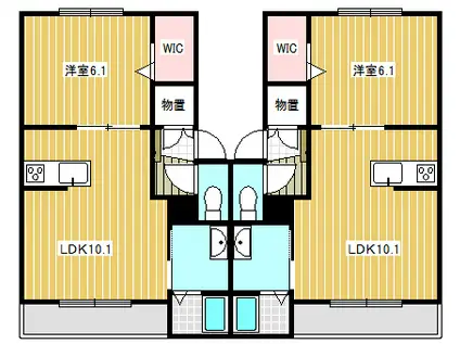 EAGLEX(1LDK/1階)の間取り写真