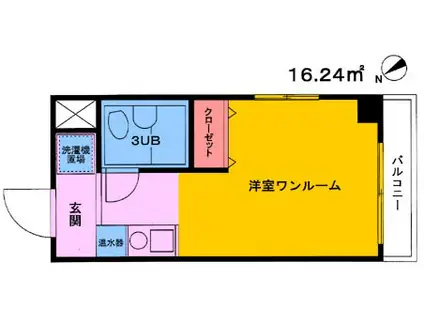 リバーサイド永代(ワンルーム/3階)の間取り写真