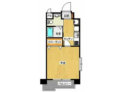 メゾンドセラヴィー(1K/8階)の間取り写真