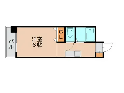 日之出ビル多の津(ワンルーム/5階)の間取り写真