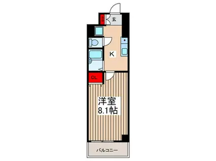 タック高砂(1K/3階)の間取り写真