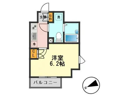 アルテシモパッソ(1K/5階)の間取り写真