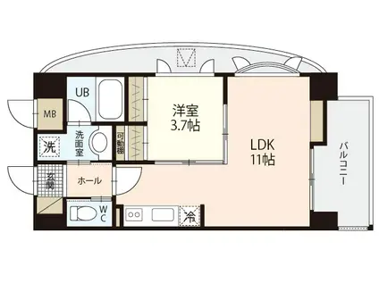 EXE THE 1ST(1LDK/7階)の間取り写真
