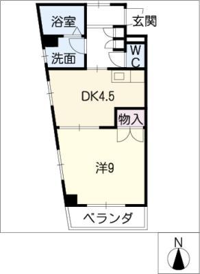 CASAGRAZIA(1DK/2階)の間取り写真