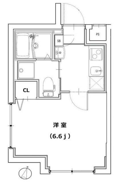 コート関町北(1K/1階)の間取り写真
