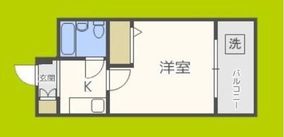 アーバンコート住吉(1K/8階)の間取り写真
