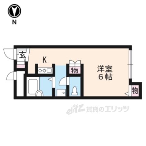 レオパレスシェルクール(1K/1階)の間取り写真