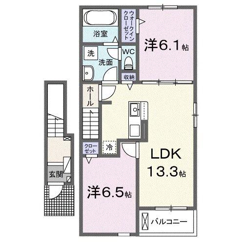 メゾンルミネ 隅田 I(2LDK/2階)の間取り写真