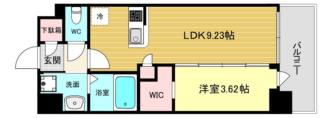 BRIS西宮(1LDK/5階)の間取り写真