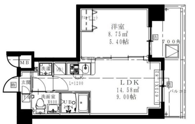 GENOVIA西川口V(1LDK/11階)の間取り写真