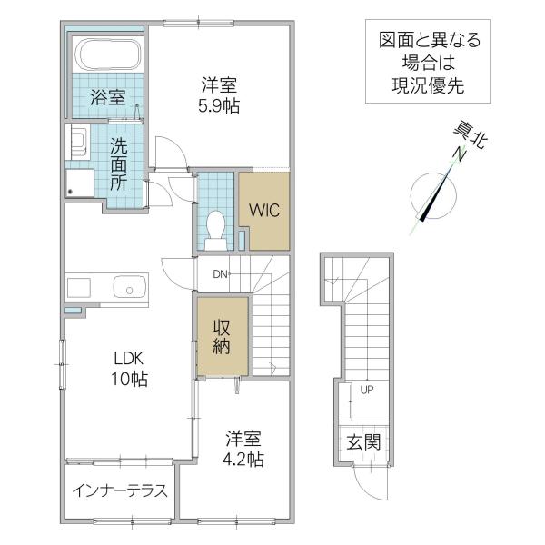 アンソレイユ26(2LDK/2階)の間取り写真