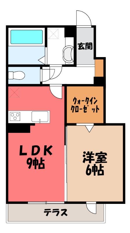 RESIDENCE歌川町 B棟(1LDK/1階)の間取り写真