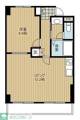 セザールプラザ府中(1LDK/3階)の間取り写真