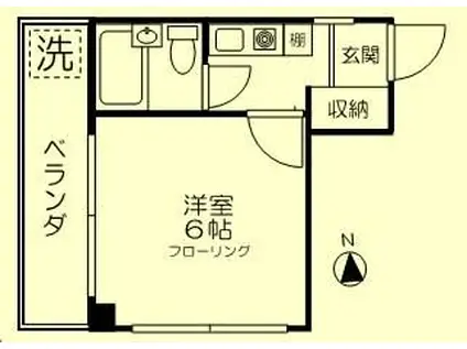 エースビル(1K/3階)の間取り写真