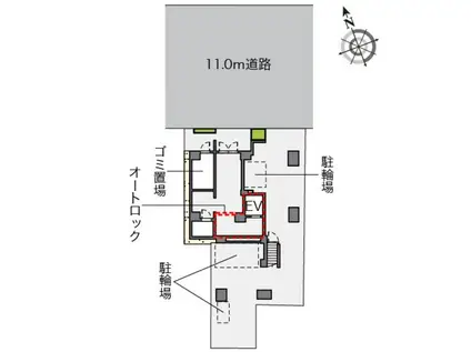 LOVIE銀座東(1K/12階)の間取り写真