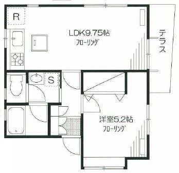 パルコート(1LDK/1階)の間取り写真