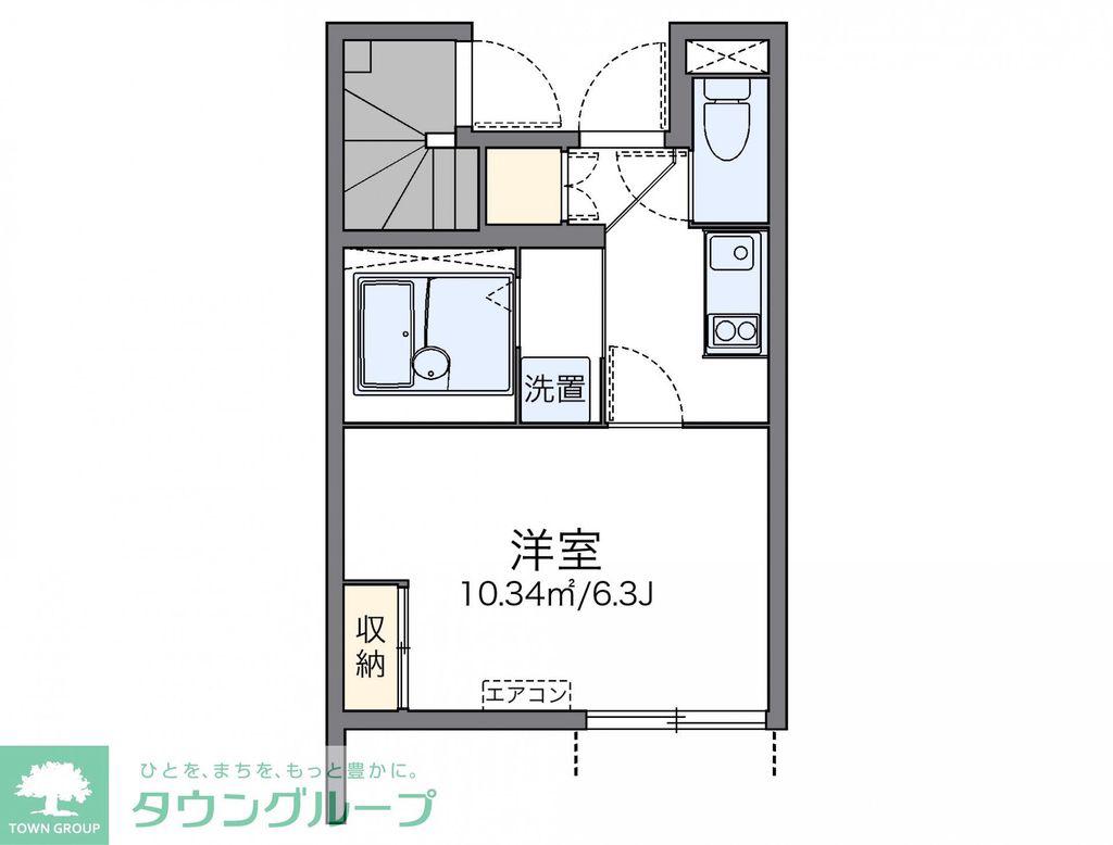 レオネクスト四季の風(1K/1階)の間取り写真