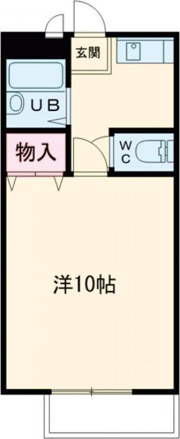 メゾン・ド・セゾンII(1K/2階)の間取り写真