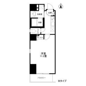 トゥルム錦糸町(1K/4階)の間取り写真