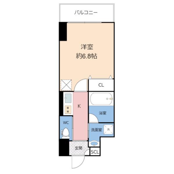 プレジオ都島本通(1K/11階)の間取り写真