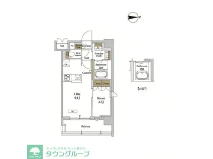 RJRプレシア蒲田(1LDK/3階)の間取り写真