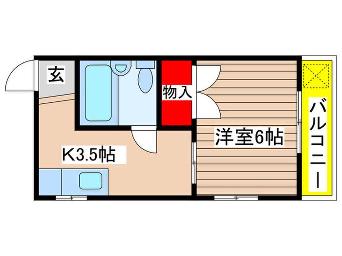 コーポみゆき(1K/2階)の間取り写真