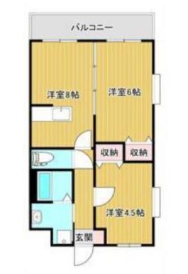 ルミナス恒久南(2LDK/3階)の間取り写真