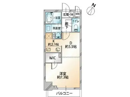 オーキッドレジデンス千代田岩本町(1DK/4階)の間取り写真