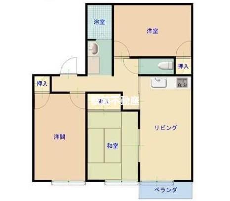 セント アンド リユース(3DK/1階)の間取り写真