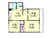 メゾン鷲羽(3DK/2階)の間取り写真