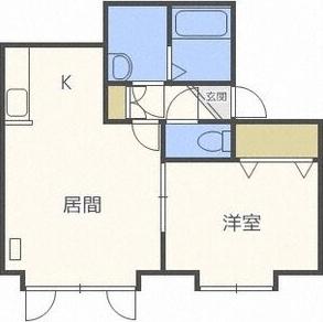 フリーダムハイツN(1LDK/3階)の間取り写真