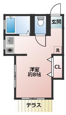プチメゾン日吉(ワンルーム/1階)の間取り写真