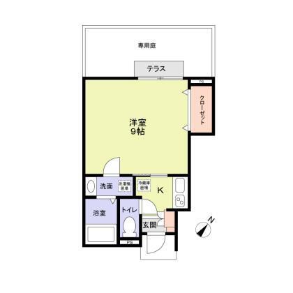 フォレストメゾン西船橋ウエスト(1K/1階)の間取り写真