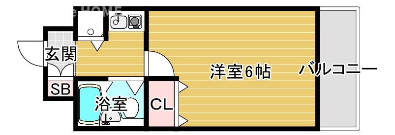 リーガル京橋(1K/3階)の間取り写真