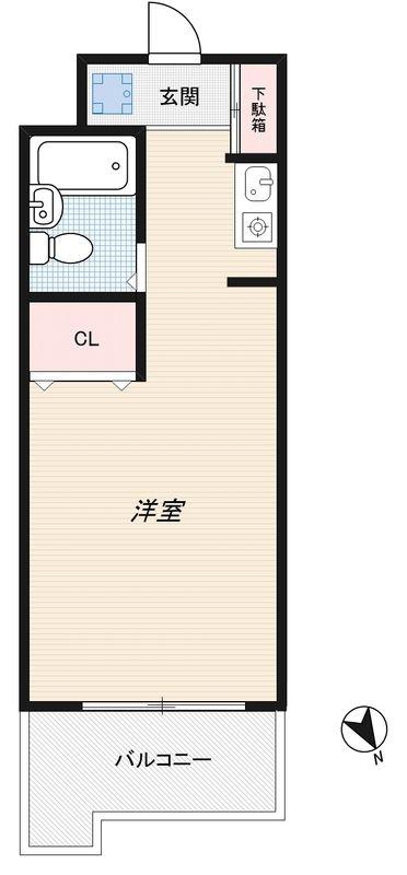 インプルーブ高井戸(ワンルーム/4階)の間取り写真