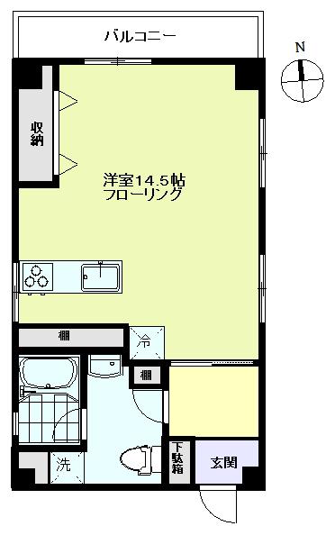 SKマンション(ワンルーム/3階)の間取り写真